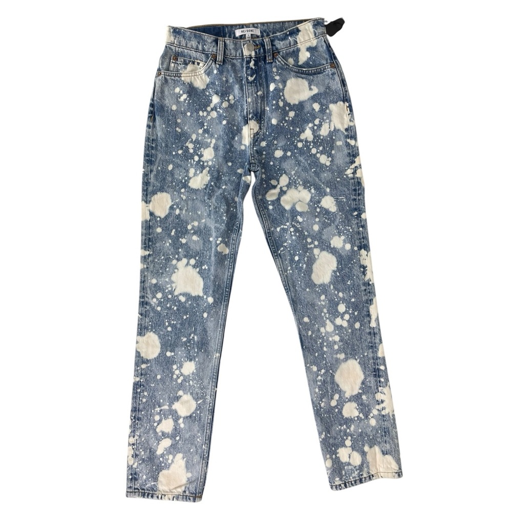 Re/Done RARE Acid Wash Womens Straight Left High Rise Jeans - Size 26 NWT Redone
